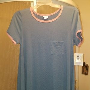 NWT Lularoe Blue / Pink Medium Carly